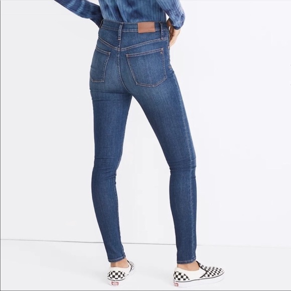 NEW 2021 Madewell 11” High Rise Skinny Leg Denim Jeans in Larkwood Wash - Picture 3 of 14
